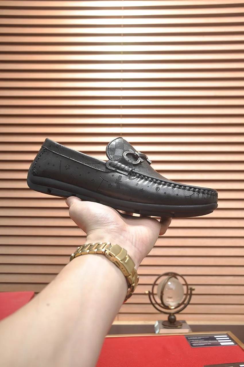 Men's shoes 💰460💶 [Ferragamo/Ferragamo] The latest model in the counter. Original imported open-sided fine cowhide hand-woven + imported 🐂 cowhide + original luxury metal buckle + original combination outsole. No pressure in comparison 38--44🎉